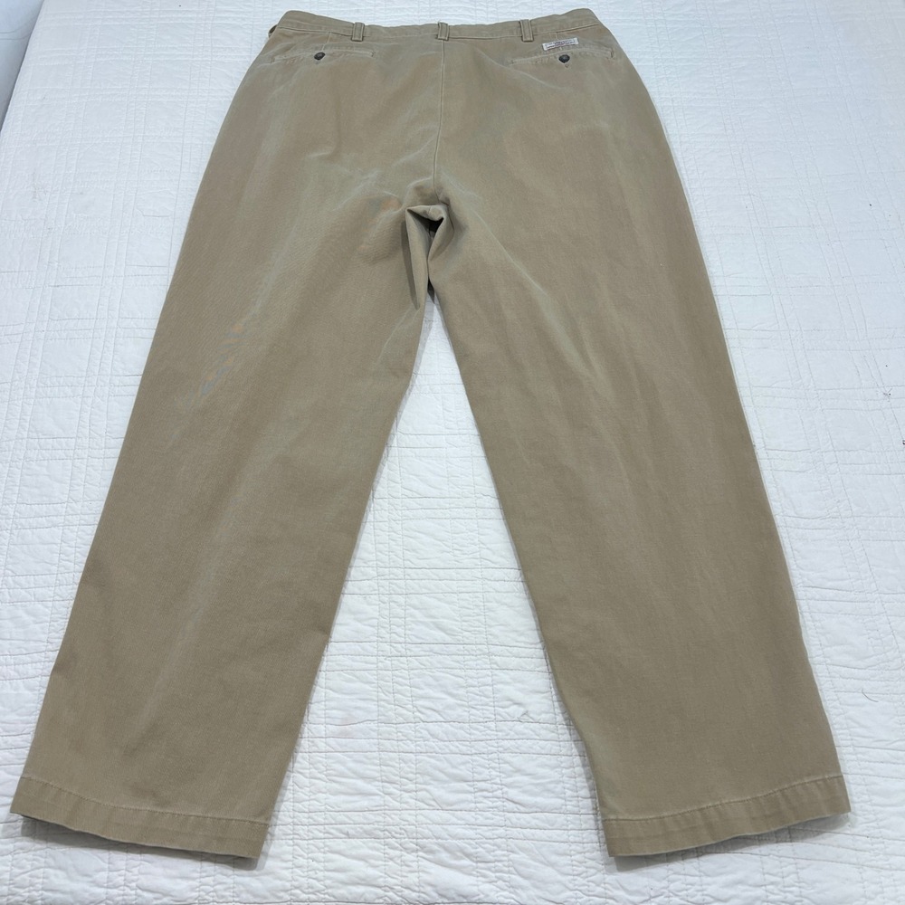 Polo Ralph Lauren Andrew Pant Mens 34x29* Khaki Tan Pleated Cotton Chino *READ - Picture 3 of 9